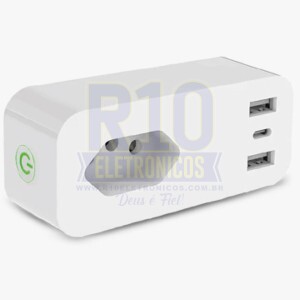 TOMADA WIFI ATEK ALPHA 901 PRO + USB 10A BIVOLT ALEXA/GOOGLE ASSISTENTE