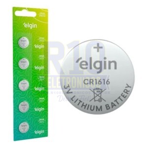 BATERIA CR1616 ELGIN LITIO 3V CARTELA C/5