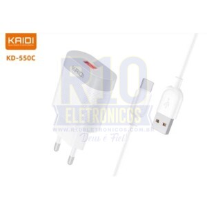 CARREGADOR KAIDI TIPO-C KD-550C 18W TURBO