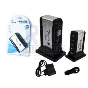 HUB USB KNUP 7 PORTAS C/FONTE HB-T68