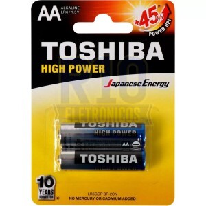 PILHA TOSHIBA AA C/2 ALCALINA LR6GCP BP-2CBH