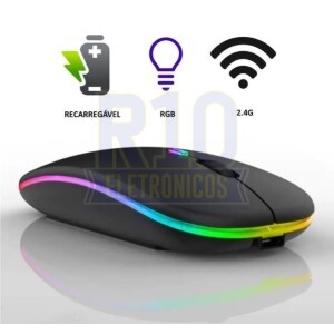 MOUSE SEM FIO KNUP RECARREGÁVEL KP-MU013 RGB