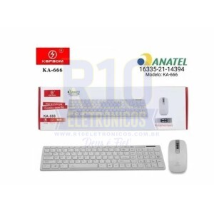 TECLADO E MOUSE KIT SEM FIO KAPBOM KA-666