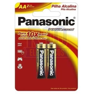 PILHA PANASONIC ALCALINA AA C/2