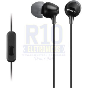 FONE SONY MDR-EX15AP PRETO