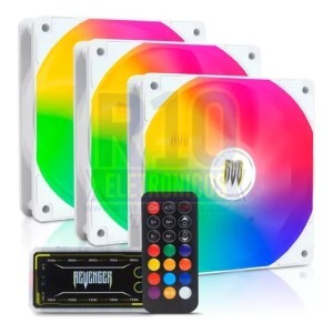 COOLER PARA GABINETE REVENGER G-VR335K MAXIMUS ARGB KIT C/3 + CONTROLADORA DE LED