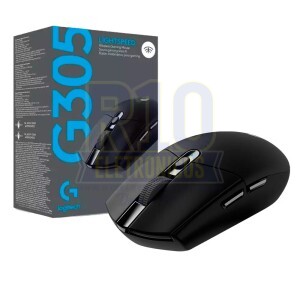 MOUSE GAMER SEM FIO LOGITECH G305 PRETO LIGHTSPEED 12000 DPI