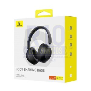 FONE BLUETOOTH BASEUS BASS 30 MAX PRETO BODY SHAKING BASS PB5056Z-2-P1A2 2A482-BASS35MAX