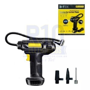 BOMBA DE ENCHER PNEU ELETRICA B-TEK BT-AX105 BMAX