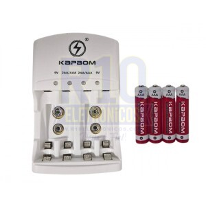 CARREGADOR DE PILHA KAPBOM KA-1369 C/4 AAA
