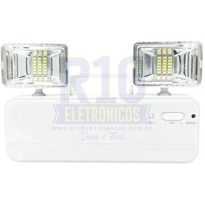 LUMINÁRIA DE EMERGÊNCIA LK-743 BIVOLT 7500K 360º 