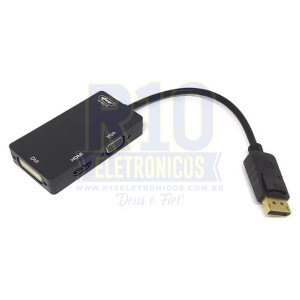 ADAPTADOR DISPLAYPORT X HDMI/VGA/DVI KNUP KP-AD110