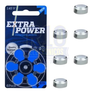 BATERIA DE APARELHO AUDITIVO EXTRA POWER 675 C/6