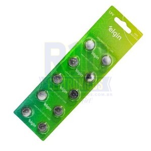 BATERIA LR1130 ELGIN CARTELA C/10 AG10 LR54