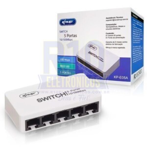SWITCH 5 PORTAS KNUP KP-E05A 10/100 REDE
