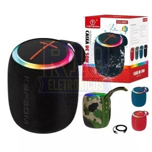 CAIXA DE SOM BLUETOOTH KAPBOM KA-8881 LED RGB