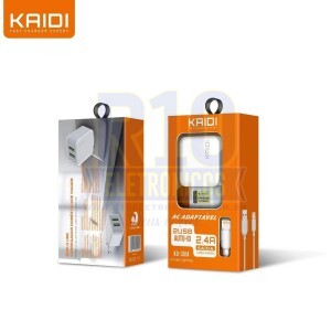 CARREGADOR KAIDI 2.4A 2USB IPHONE KD301A