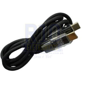 CABO USB TIPO-C/TIPO-C KAIDI KD-2520CC 1M 60W COM VISOR CARREGAMENTO RÁPIDA